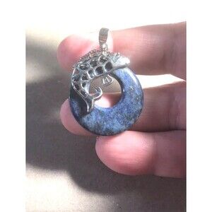 Lapis Lazuli Pendant with Fish Hanger